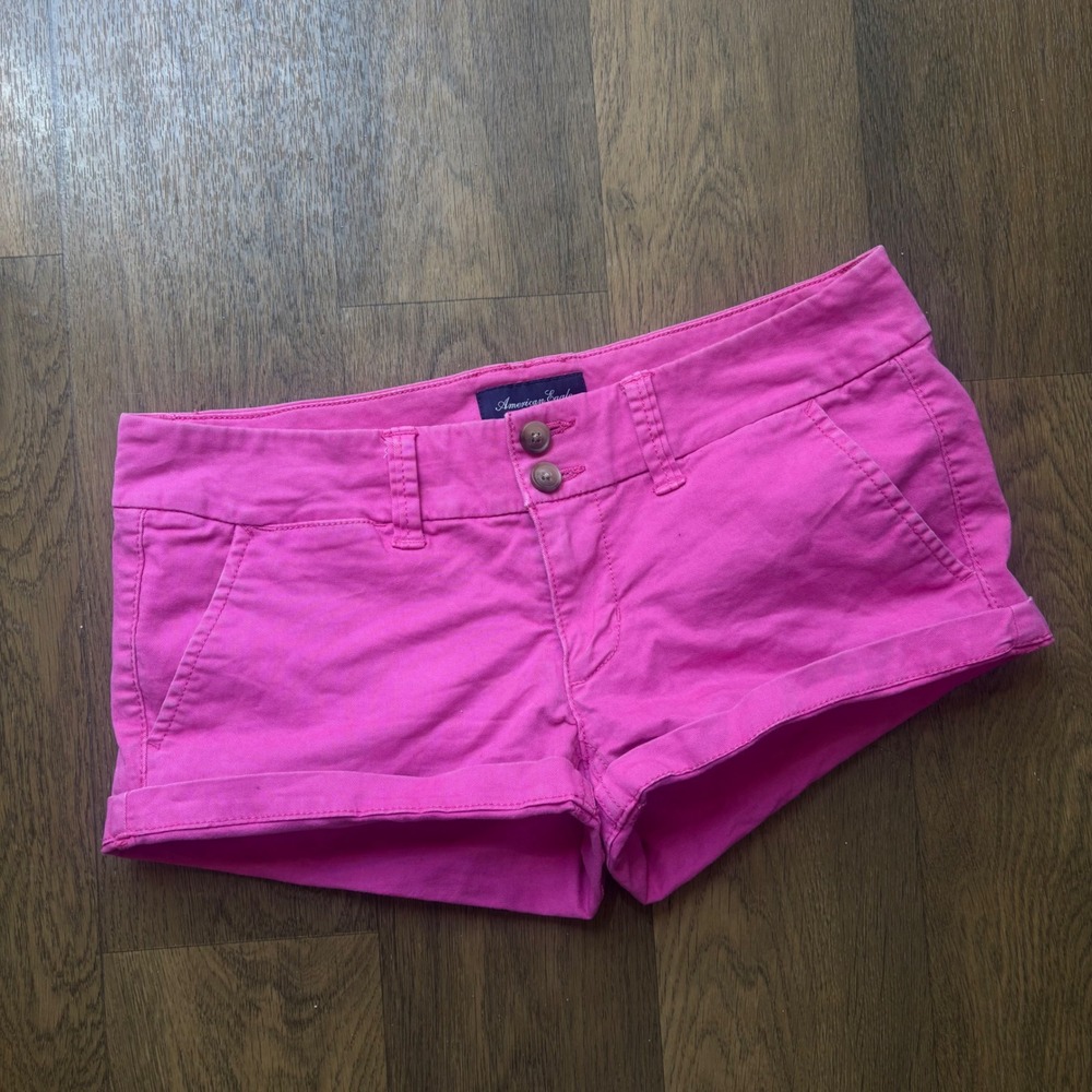 Vintage Y2K Mall Core Baby Doll American Eagle Low Rise Stretch Pink Shorts